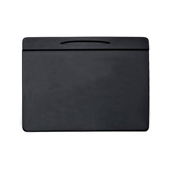 Dacasso Black Leatherette Conference Pad With Top-Rail Pen Well 17 X 14