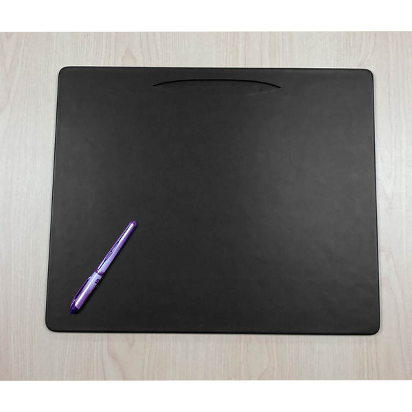 Dacasso Black Leatherette Conference Table Pad With Pen Well 17 X 14