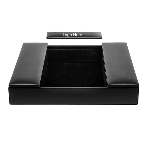 Dacasso Black Leatherette Enhanced Conference Room Organizer