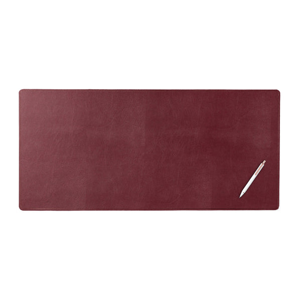 dacasso Burgundy Bonded Leather 32" x 15" No Core Rollable Desk Mat/Pad