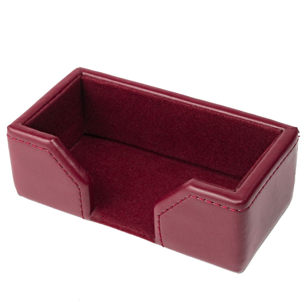 Dacasso Burgundy Bonded Leather Business Card Holder