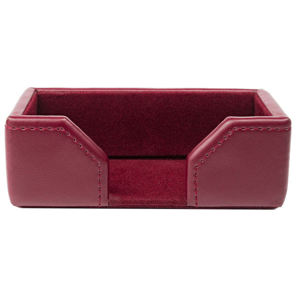 dacasso Burgundy Bonded Leather Business Card Holder