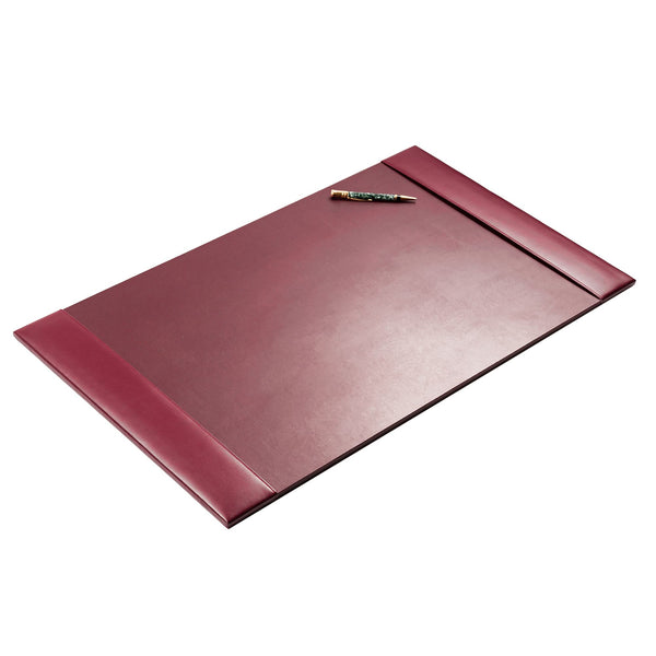 Dacasso Burgundy Bonded Leather Desk Pad W/ 2025 Calendar Insert 30 X 18