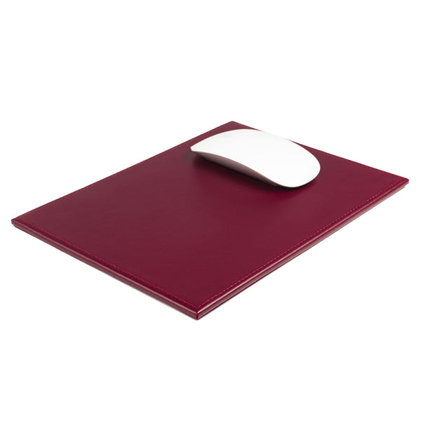 Dacasso Burgundy Bonded Rectangular Leather Mouse Pad