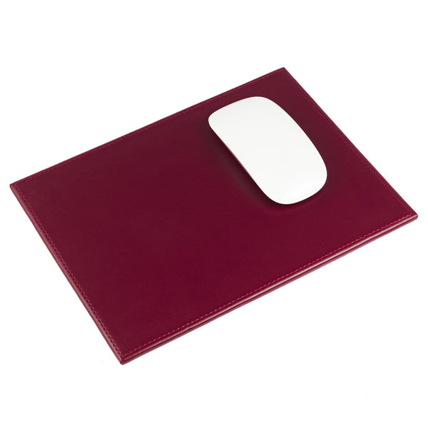 dacasso Burgundy Bonded Rectangular Leather Mouse Pad