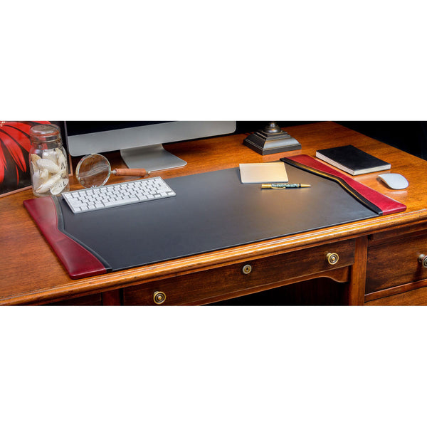 Dacasso Burgundy Contemporary Leather 10-Piece Desk Set