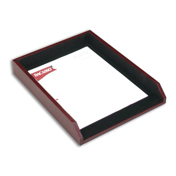 Dacasso Burgundy Contemporary Leather 7-Piece Desk Set