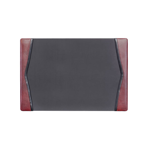 dacasso Burgundy Leather 25.5" x 17.25" Side-Rail Desk Pad
