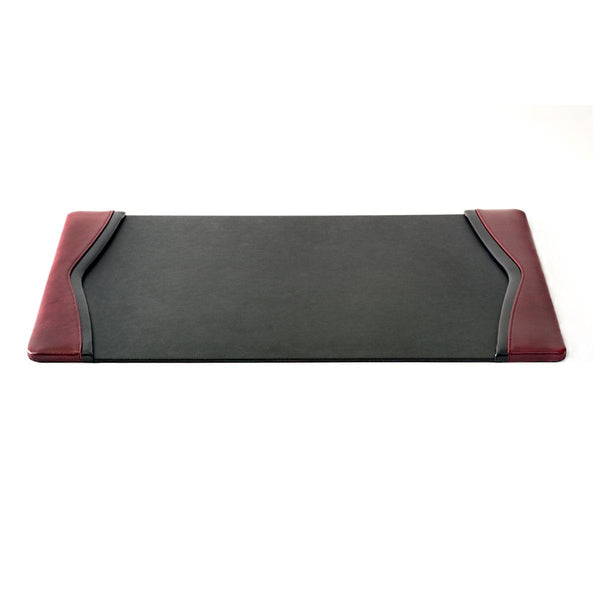 Dacasso Burgundy Leather 34" X 20" Side-Rail Desk Pad