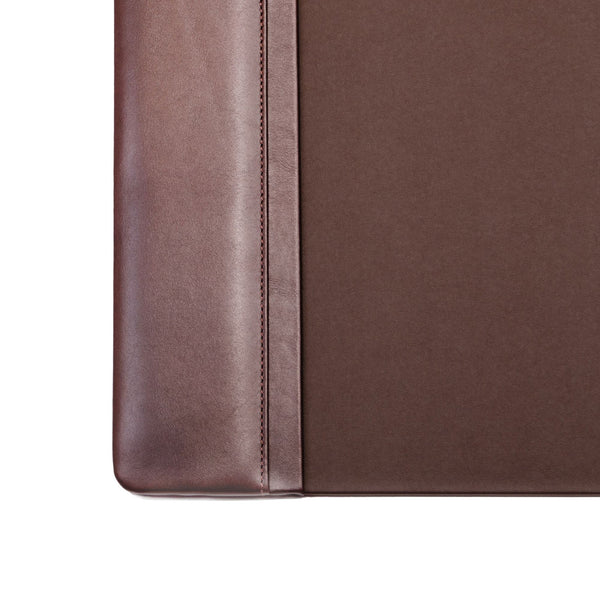 Dacasso Chocolate Brown Leather 25.5" X 17.25" Side-Rail Desk Pad