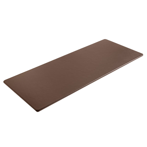 dacasso Chocolate Brown Leather 30" x 12.5" Conference Table Single Runner