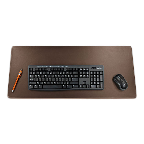 Dacasso Chocolate Brown Leather 30" X 12.5" Keyboard/Mouse Desk Mat