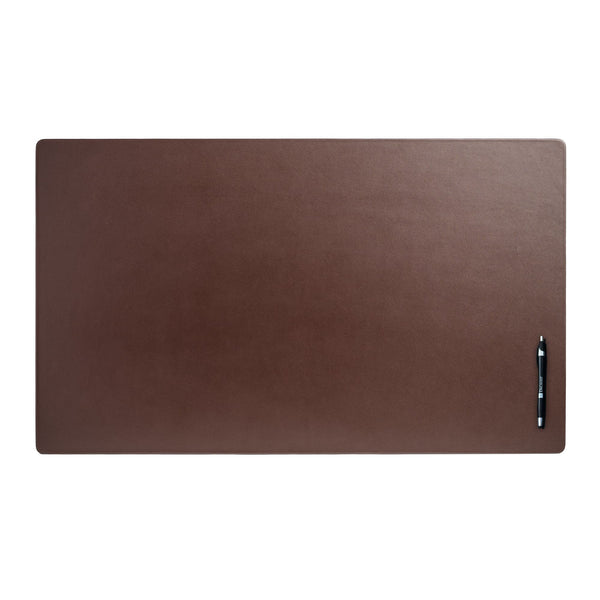 dacasso Chocolate Brown Leather 34" x 20" Desk Mat without Rails