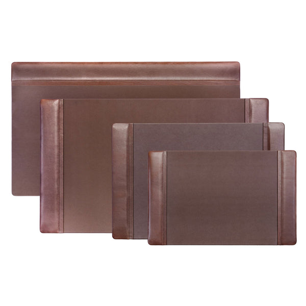 Dacasso Chocolate Brown Leather 34" X 20" Side-Rail Desk Pad