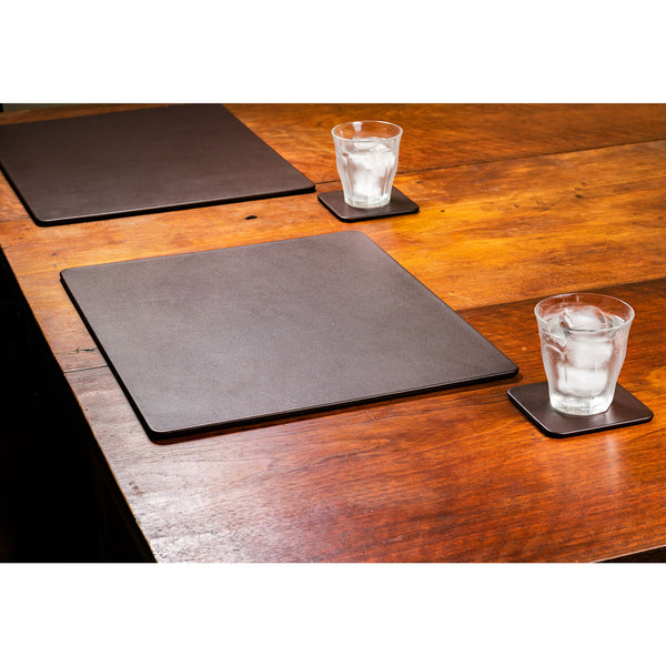 Dacasso Chocolate Brown Leatherette 17" X 14" Conference Table Pad