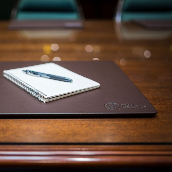 Dacasso Chocolate Brown Leatherette 17" X 14" Conference Table Pad