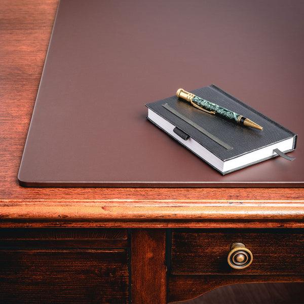 Dacasso Chocolate Brown Leatherette 22" X 14" Conference Pad
