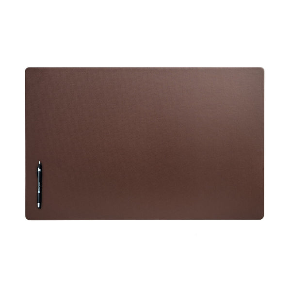 dacasso Chocolate Brown Leatherette 30" x 19" Desk Mat without Rails