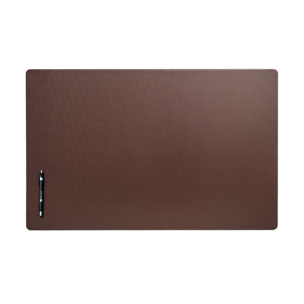 dacasso Chocolate Brown Leatherette 34" x 20" Desk Mat without Rails