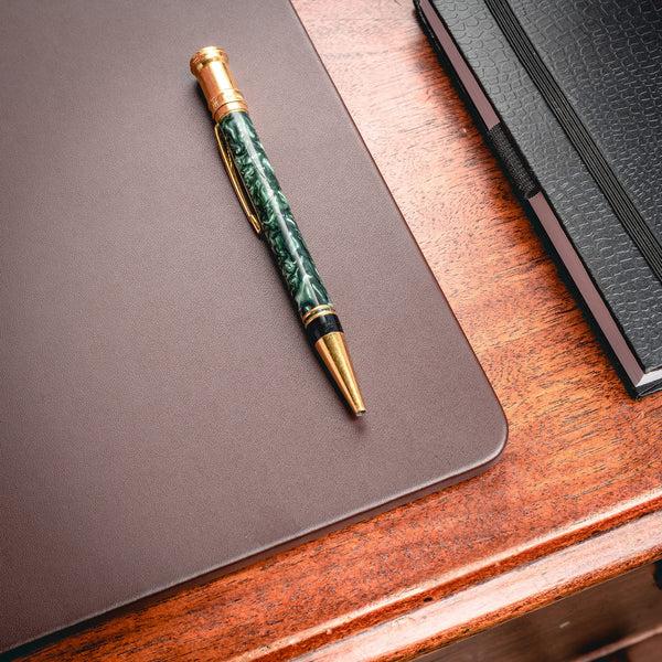 Dacasso Chocolate Brown Leatherette 38" X 24" Desk Mat Without Rails