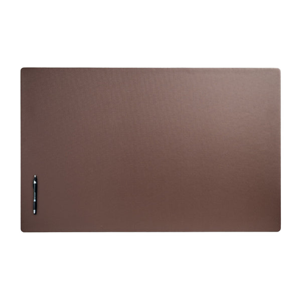 dacasso Chocolate Brown Leatherette 38" x 24" Desk Mat without Rails