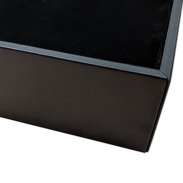 Dacasso Classic Black Leather 20" X 16" Conf. Pad Holder Without Coaster Holders