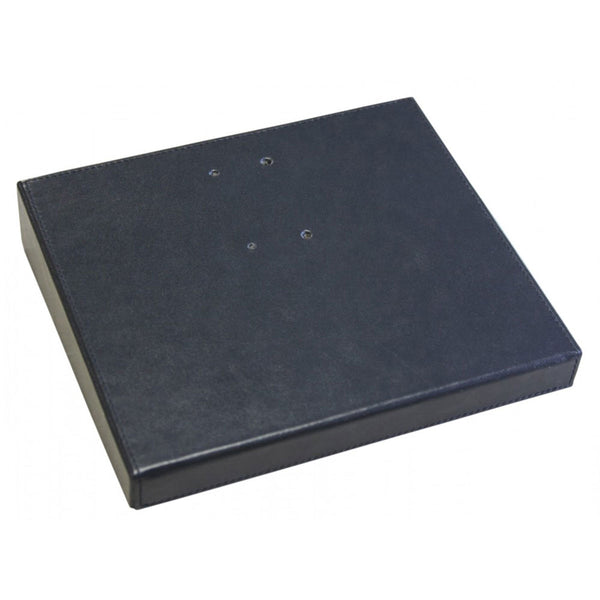 dacasso Classic Black Leather 3.5" x 6" Calendar Holder Base