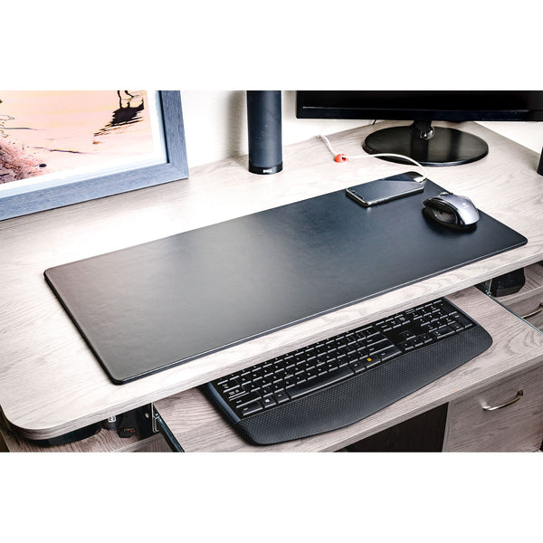 Dacasso Classic Black Leather 30" X 12.5" Keyboard/Mouse Desk Mat