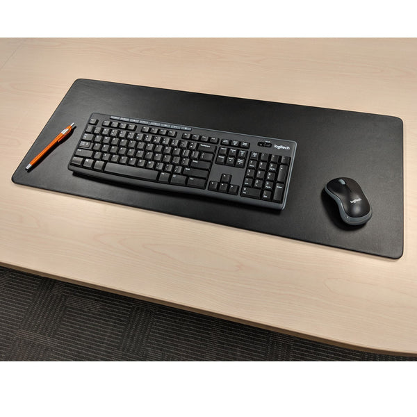 Dacasso Classic Black Leather 30" X 12.5" Keyboard/Mouse Desk Mat