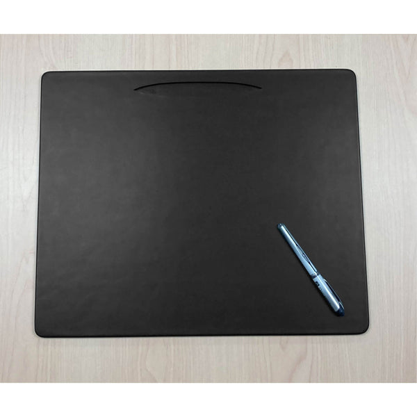 Dacasso Classic Black Leather Conference Table Pad With Pen Well 17 X 14