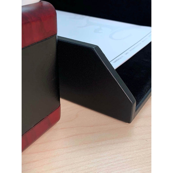 Dacasso Classic Black Leather Letter Tray Legal Size