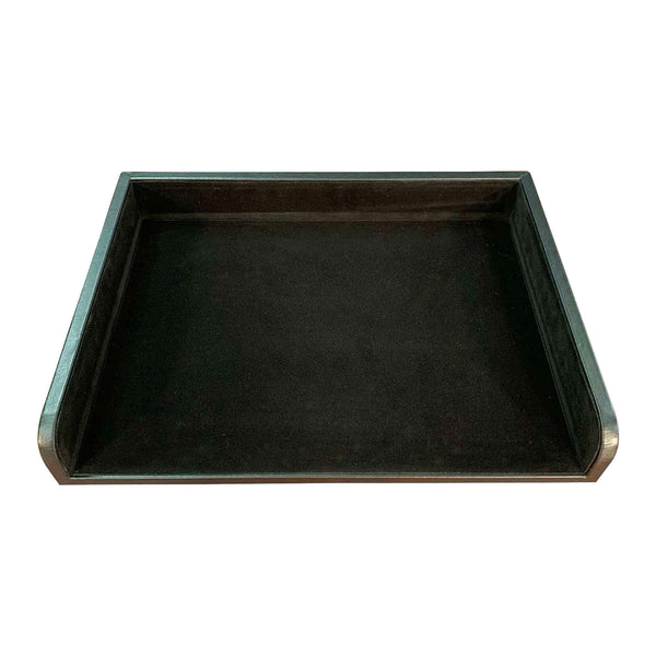 Dacasso Classic Black Leather Side Load Letter Tray