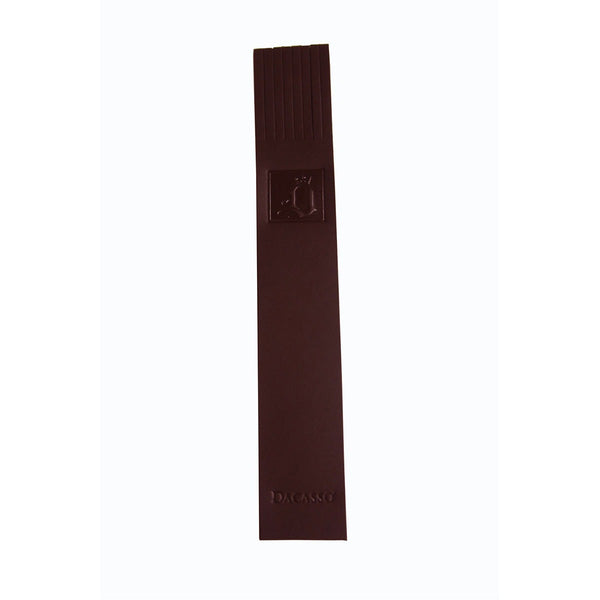 dacasso Custom Top-Grain Leather Bookmark - Chocolate Brown