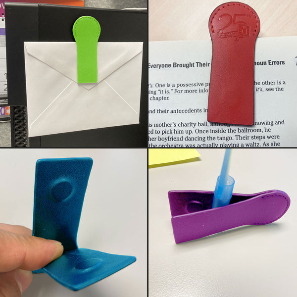 Dacasso Custom Top-Grain Leather Mini Magnetic Bookmark/Clip