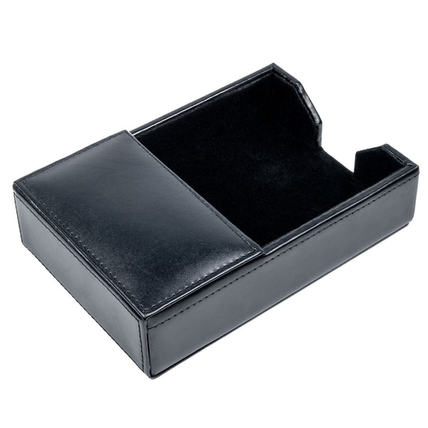 Dacasso Black Bonded Leather 4" X 6" Memo Holder