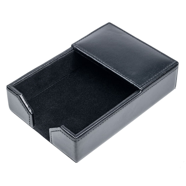 dacasso Black Bonded Leather 4" x 6" Memo Holder