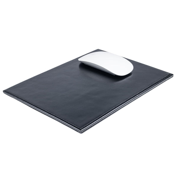 Dacasso Black Bonded Rectangular Leather Mouse Pad