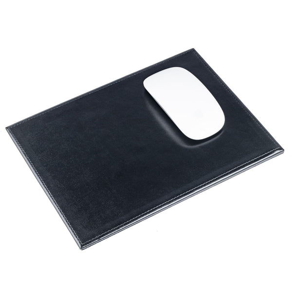 dacasso Black Bonded Rectangular Leather Mouse Pad