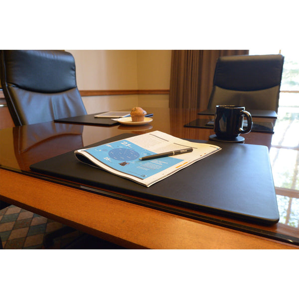 Dacasso Black Leather 17 X 14 Conference Table Pad