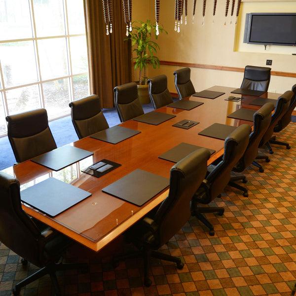 Dacasso Black Leather 20 X 16 Conference Table Pad