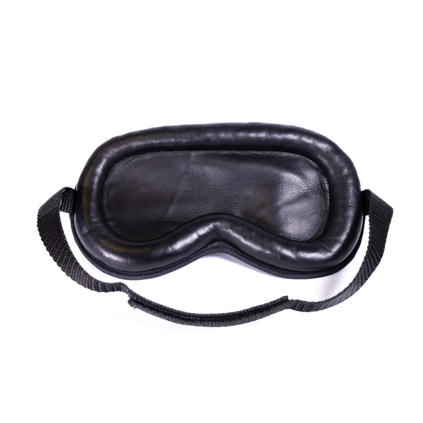 Dacasso Black Leather Sleep Mask