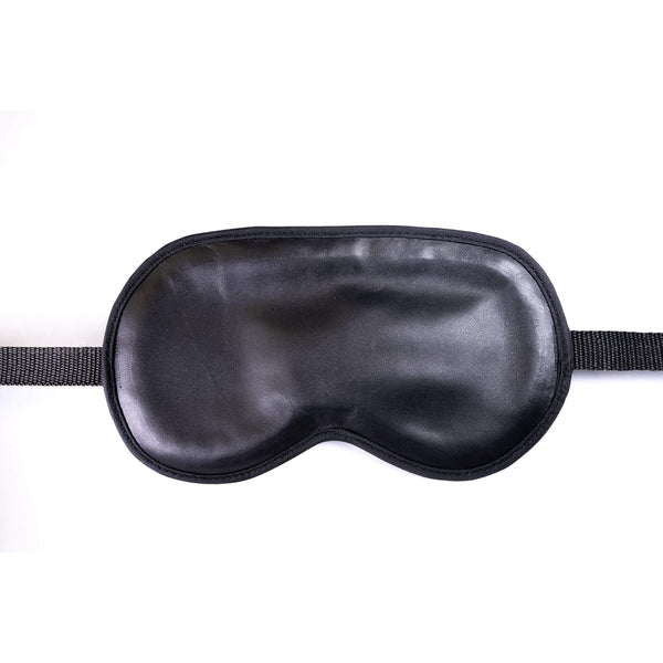 Dacasso Black Leather Sleep Mask