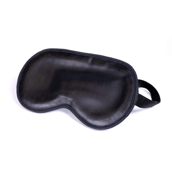dacasso Black Leather Sleep Mask