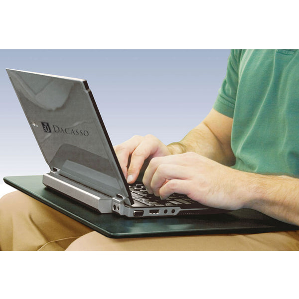 Dacasso Black Leatherette 17" X 14" Lap Desk