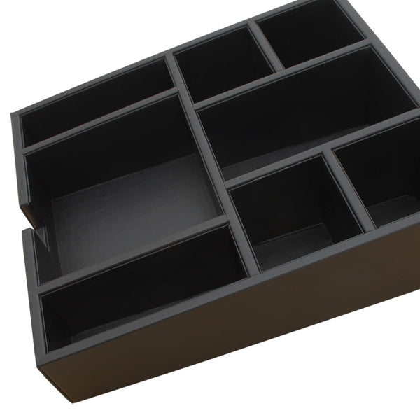Dacasso Black Leatherette Condiment Tray