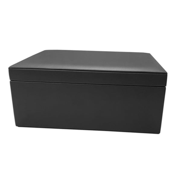 dacasso Black Leatherette Lidded Box