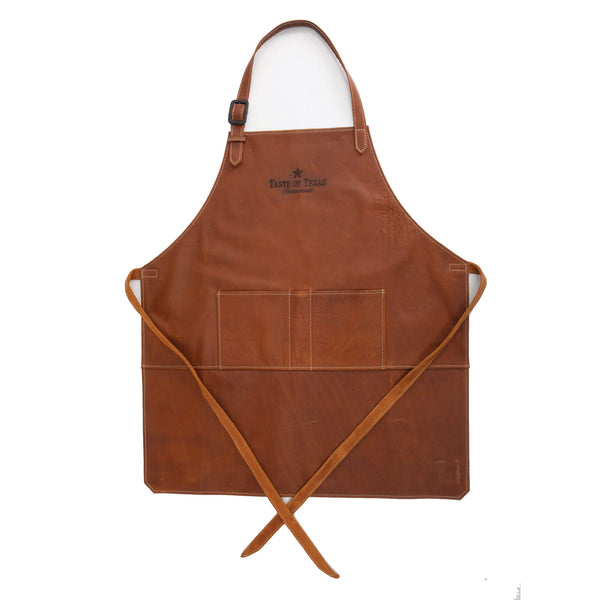 Dacasso Brown Leather Full Size Apron