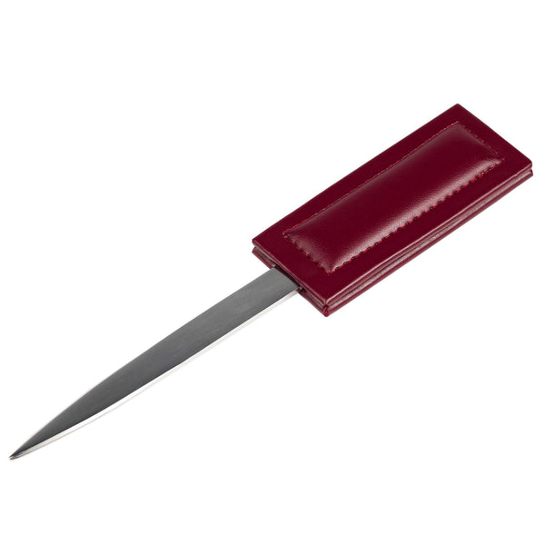 Dacasso Burgundy Bonded Leather Letter Opener