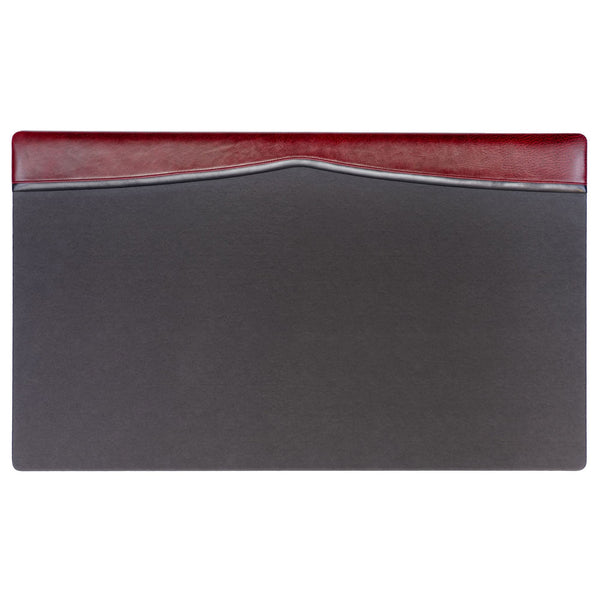 dacasso Burgundy Leather 34" X 20" Top-Rail Desk Pad