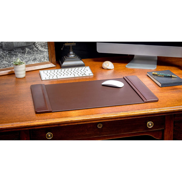 Dacasso Chocolate Brown Leather 22" X 14" Desk Pad